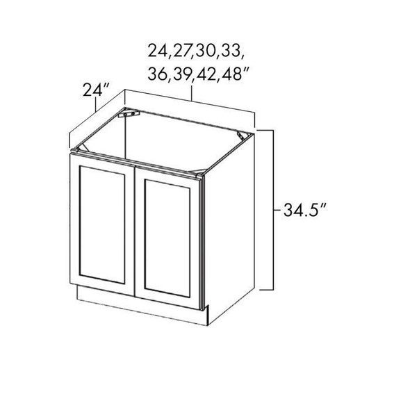 Burnt Sugar Shaker - RTA Full Height Base 36"